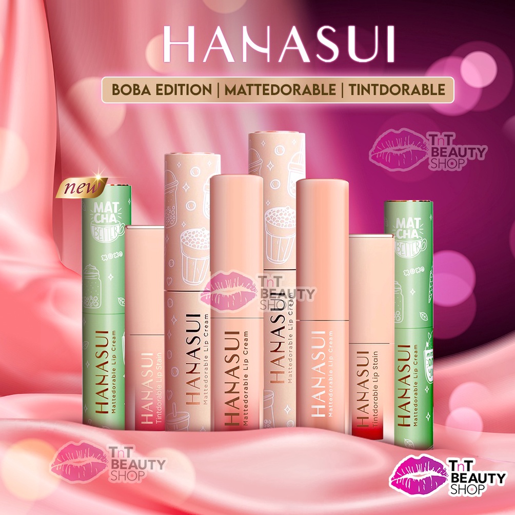 Re4dy Stock Hanasui Mattedorable Lip Cream | Matte Dorable LipCream Lipstick Cair Mate Hanasui | BOB
