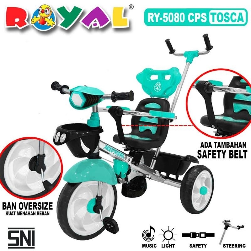 GOSEND SMG Tricycle Royal 5080 BAN EXTRA JUMBO sepeda roda tiga anak bayi balita berlatih mengayuh