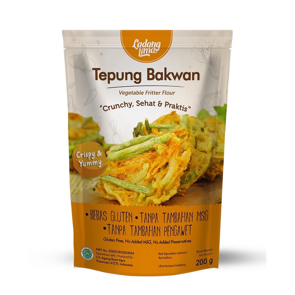 

[♢H83/] Ladang Lima Tepung Bakwan 200gr Gluten Weekend