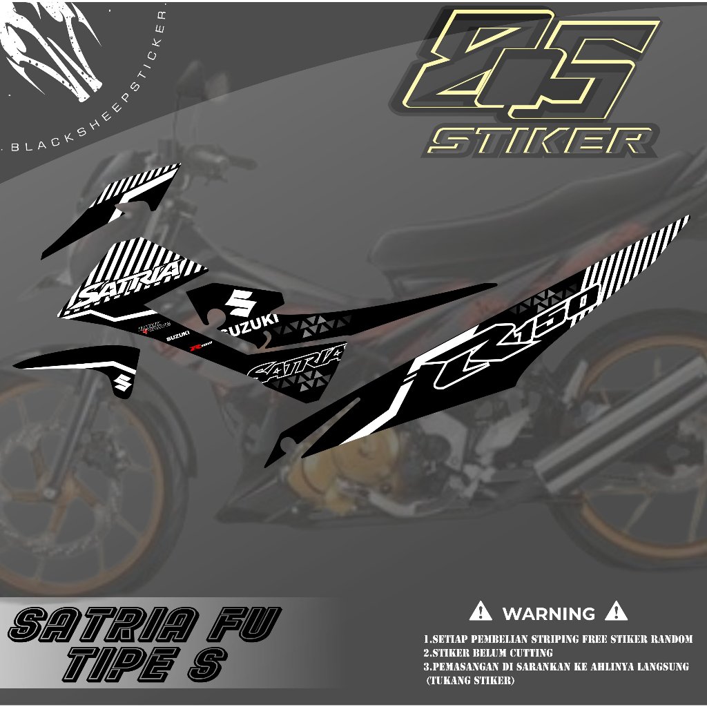 STRIPING STIKER SATRIA FU FACELIFT - STRIPING FU FL TIPE SAYAP S