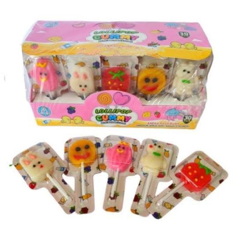 

Gummy Lunak Lolipop - Gummy Lunak Karakter 30 pcs