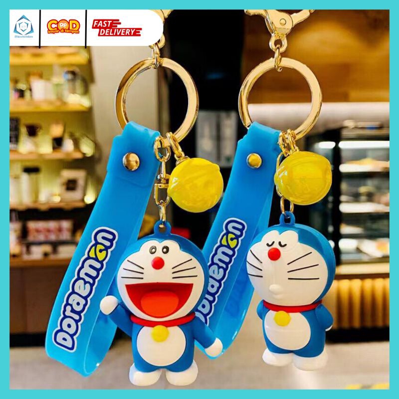 GANTUNGAN KUNCI DORAEMON / COOKIE / GANTUNGAN KUNCI DORAEMON LUCU KARET / KEY CHAIN DORAEMON