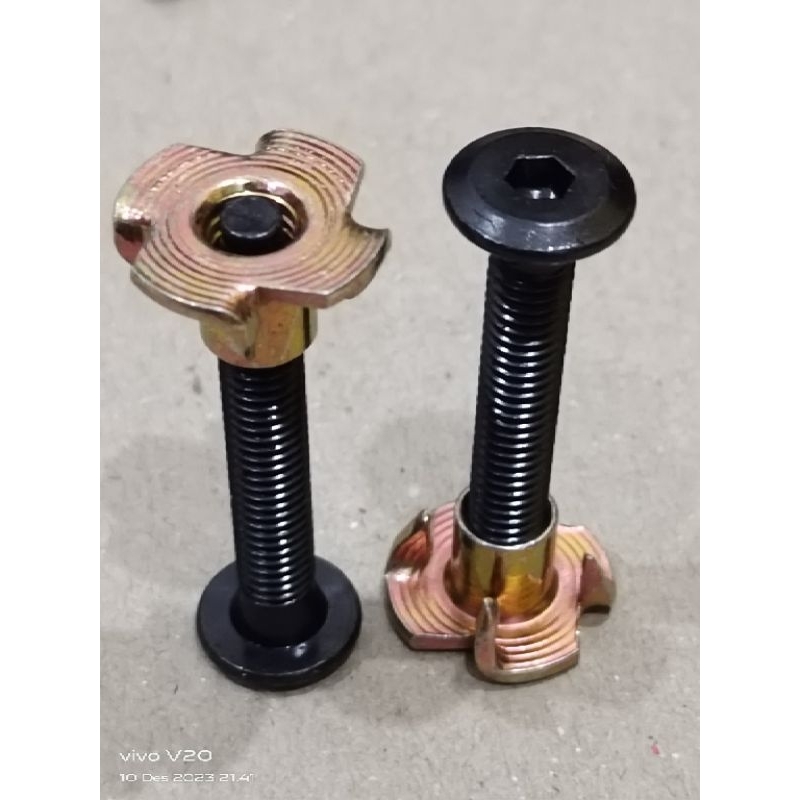baut speaker mur cakar m.6 + baut jcbc 4cm hitam