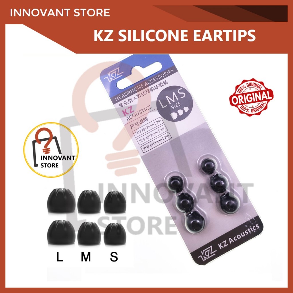 KZ Eartips Silicone Silikon Karet Busa Earphone Headset TWS KZ Eartips