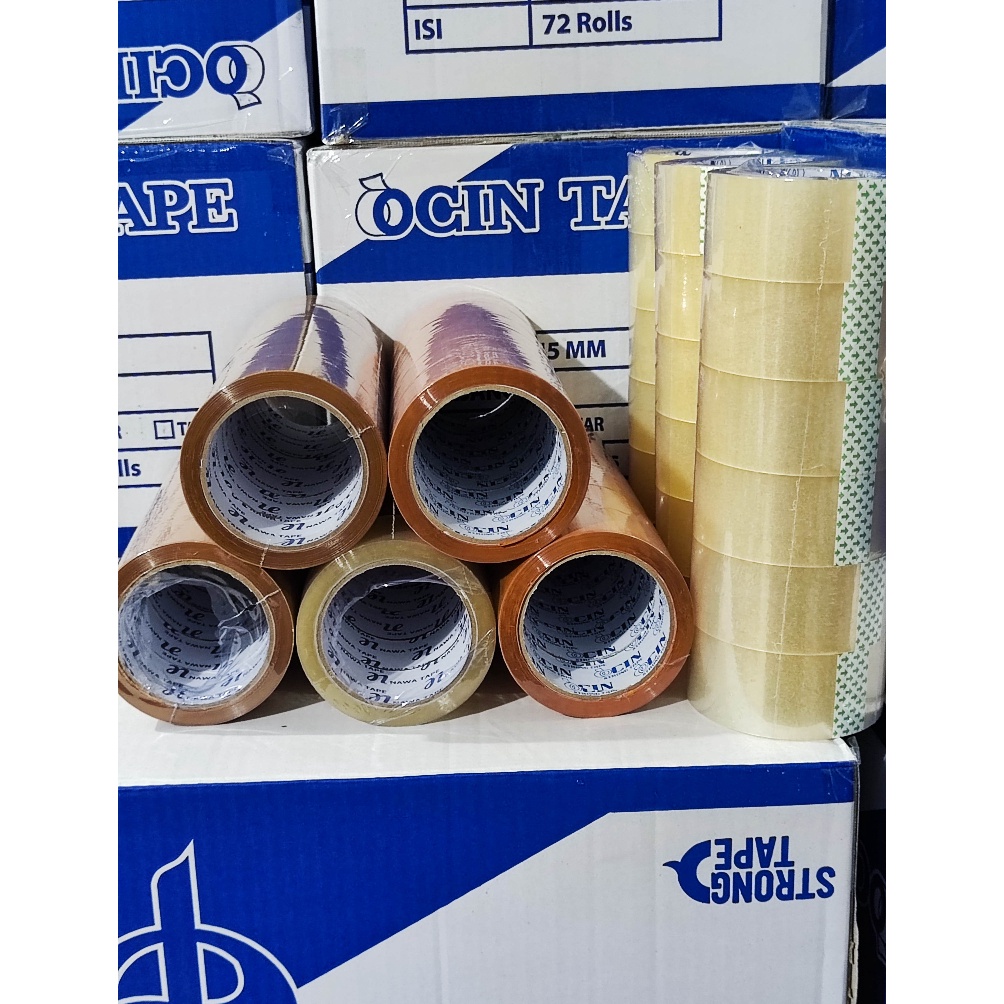 

el baru LAKBAN BENING DAN COKLAT NAWA TAPE/OCIN TAPE 45 MM X 90Y BC HARGA 6 PCS HSC