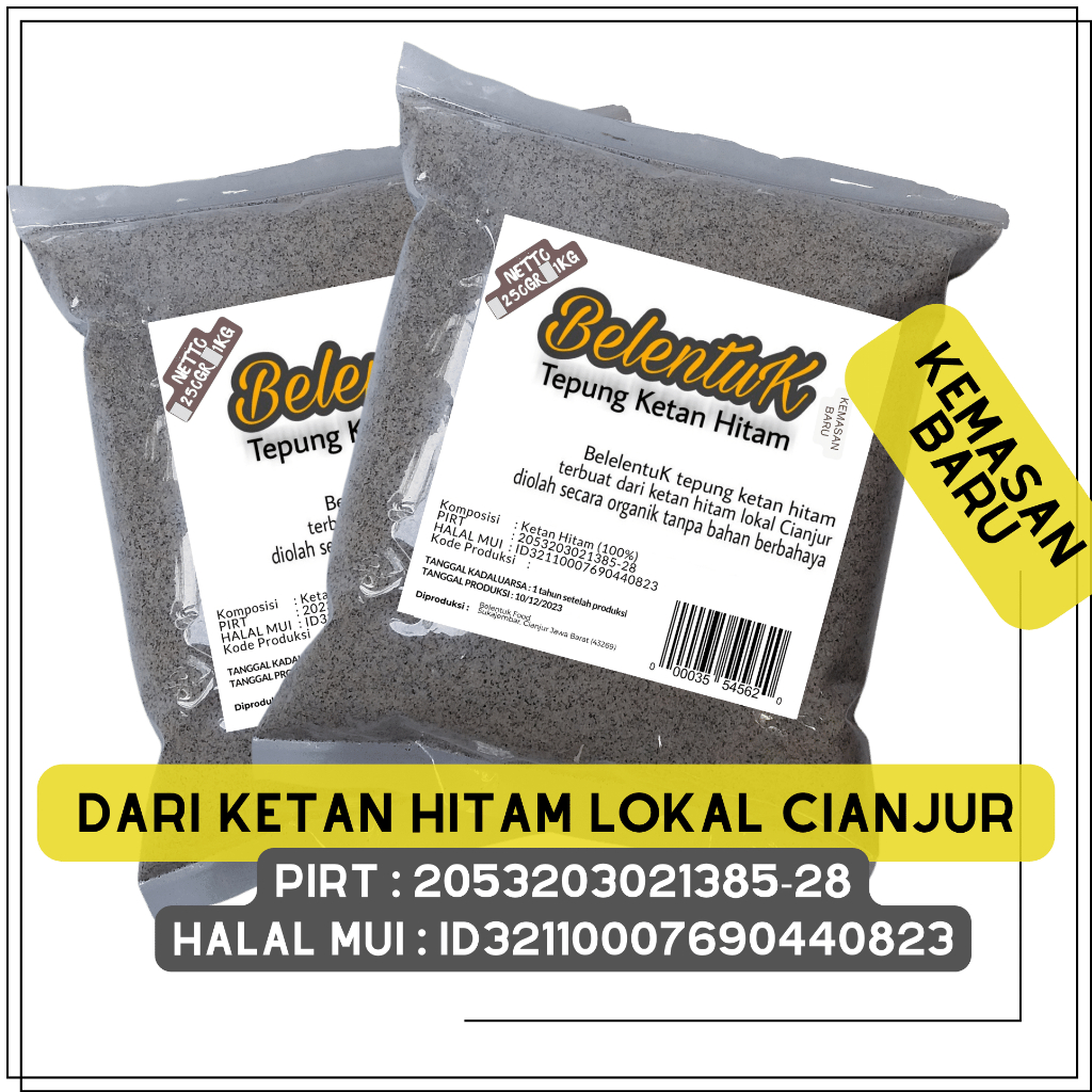 

Belentuk Tepung Beras Ketan Hitam Lokal Cianjur Asli 250 Gram