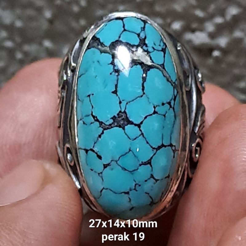 CINCIN PERAK PIRUS HUBEI CEPLOK KURO bukan mesir persia bacan garut giok permata akik