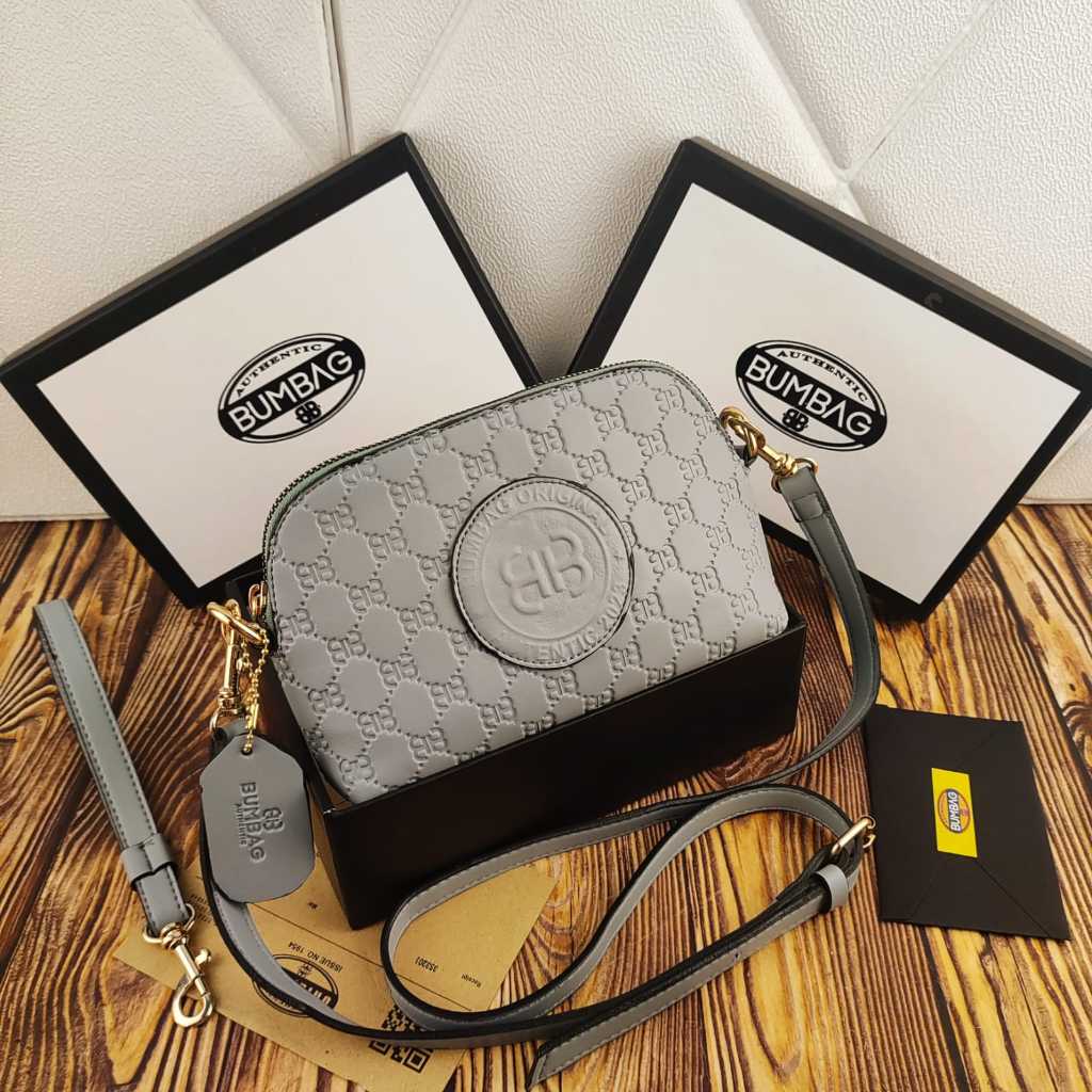 BUMBAG - Tas Oval Mini Kekinian Freebox - Tas Selempang Wanita Import Oval Bulat Sling Bag Terbaru K