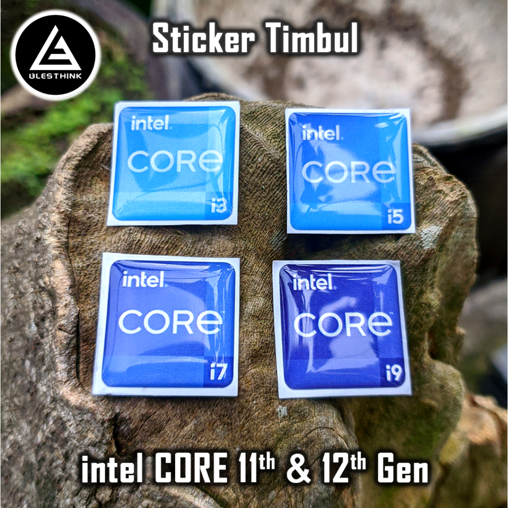 Stiker Timbul Emblem intel Core i3 i5 i7 i9 Gen 11 Gen 12 Gen 13