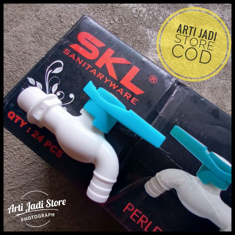 Kran Tembok PVC Bolak Balik SKL 1/2" GROSIRAN