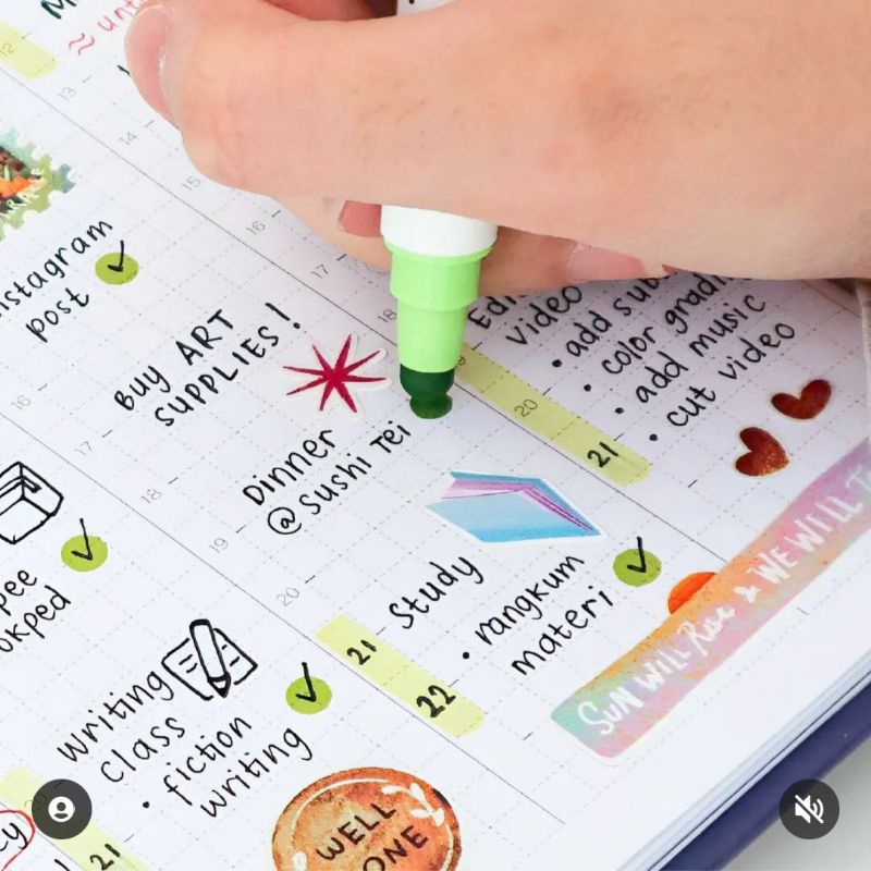 

Spidol Dot Marker Stabilo Dot 2in1 Metalic Bulat by Bazic