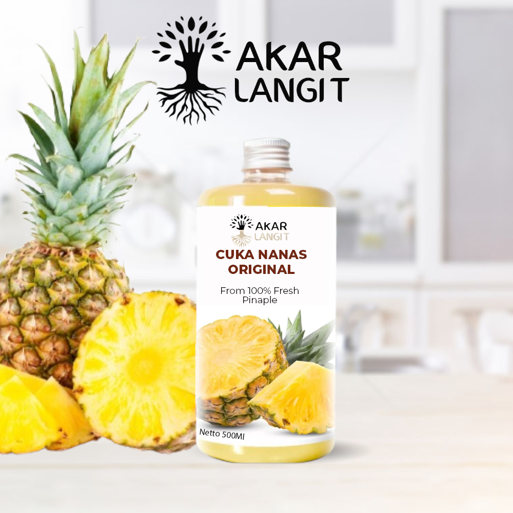 

Cuka Nanas 500ML Akarlangit / Pineapple Cider Vinegar with mother