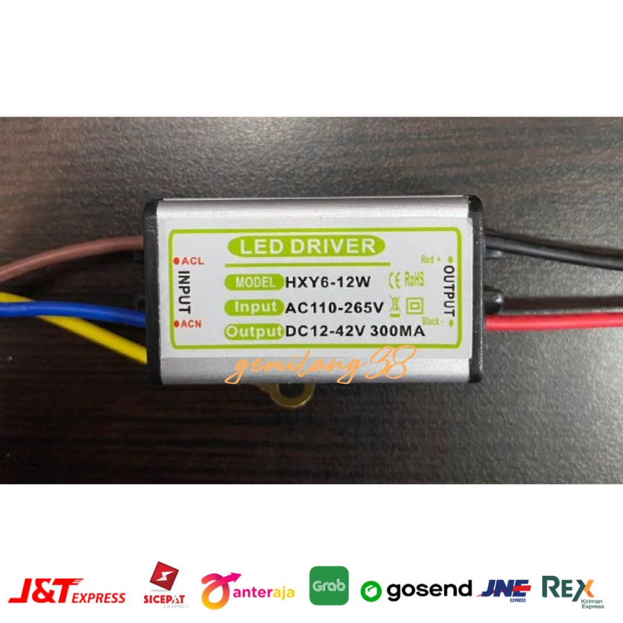 LED Driver 6-12 Watt AC 110-265V 300 mA (6-12W)