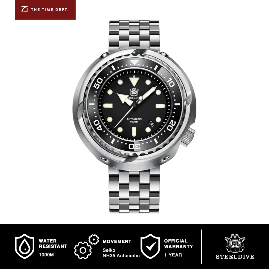 Steeldive SD1978 "Emperor Tuna" NH35A Automatic Jam Tangan Diver 1000M