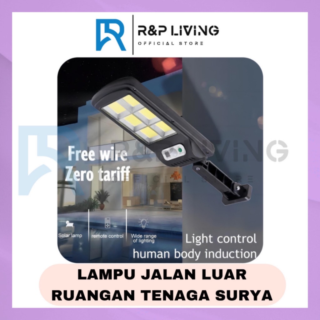 [R&P] Outdoor Solar Light Sunpro IP69 180W - Lampu Jalan Pagar dan Taman - Lampu LED Solar Cell