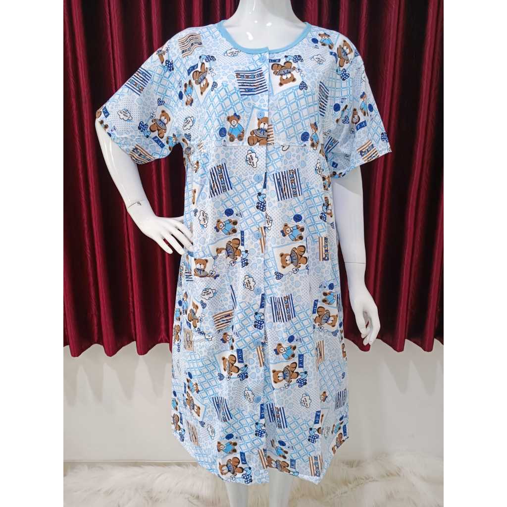 Baju Tidur Wanita/Daster K7/XXL Full Kancing Depan(Hidup)/DasterJumbo/Daster BUSUI