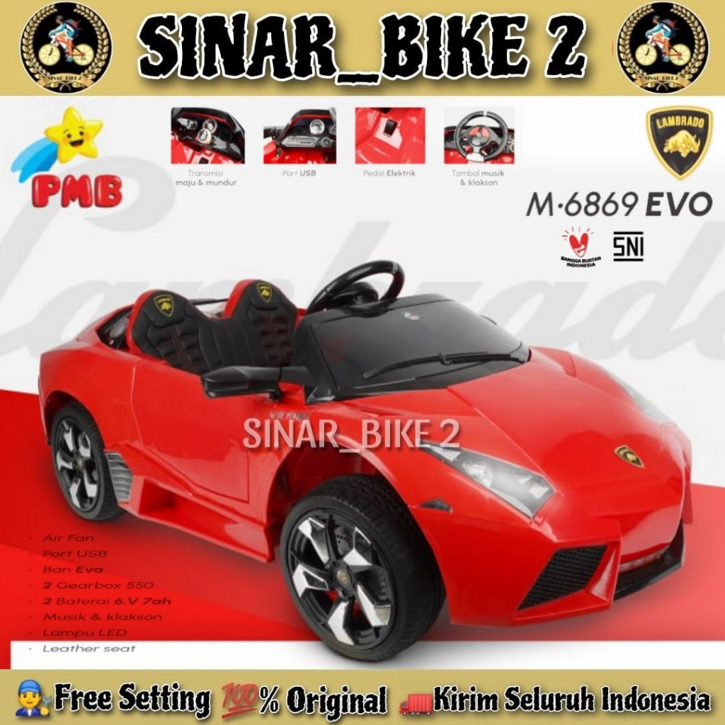 Mobil Mobilan Aki PMB LAMBARDO M686-EVO 2 Gearbox Remote Control