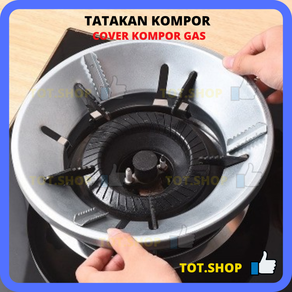 Tatakan Kompor Gas Bahan Stainless Penghemat Kompor Gas Model Bulat Cover Kompor Dudukan Kompor