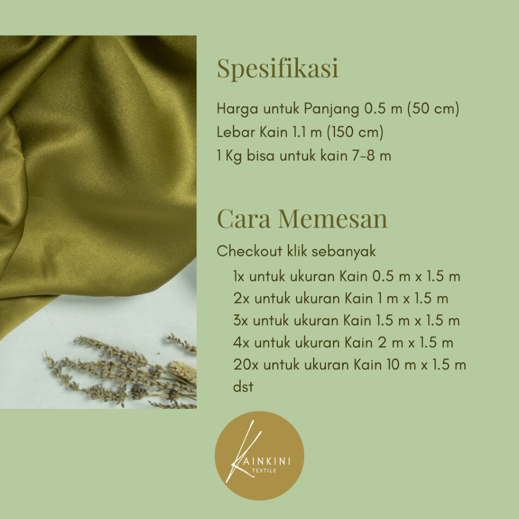 (½ Meter) Kain Satin Velvet Premium Grade A Kilap Silk Doff Kainkini - Kuning Mustard ( Bahan Kebaya Hijab Gamis Seragam Bridesmaid Background Backdrop )