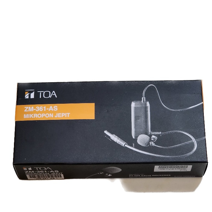 Toa ZM-361 Condenser Clip On Microphone Mic Jepit Imam Audio Vokal Sound Masjid Gereja Klenteng