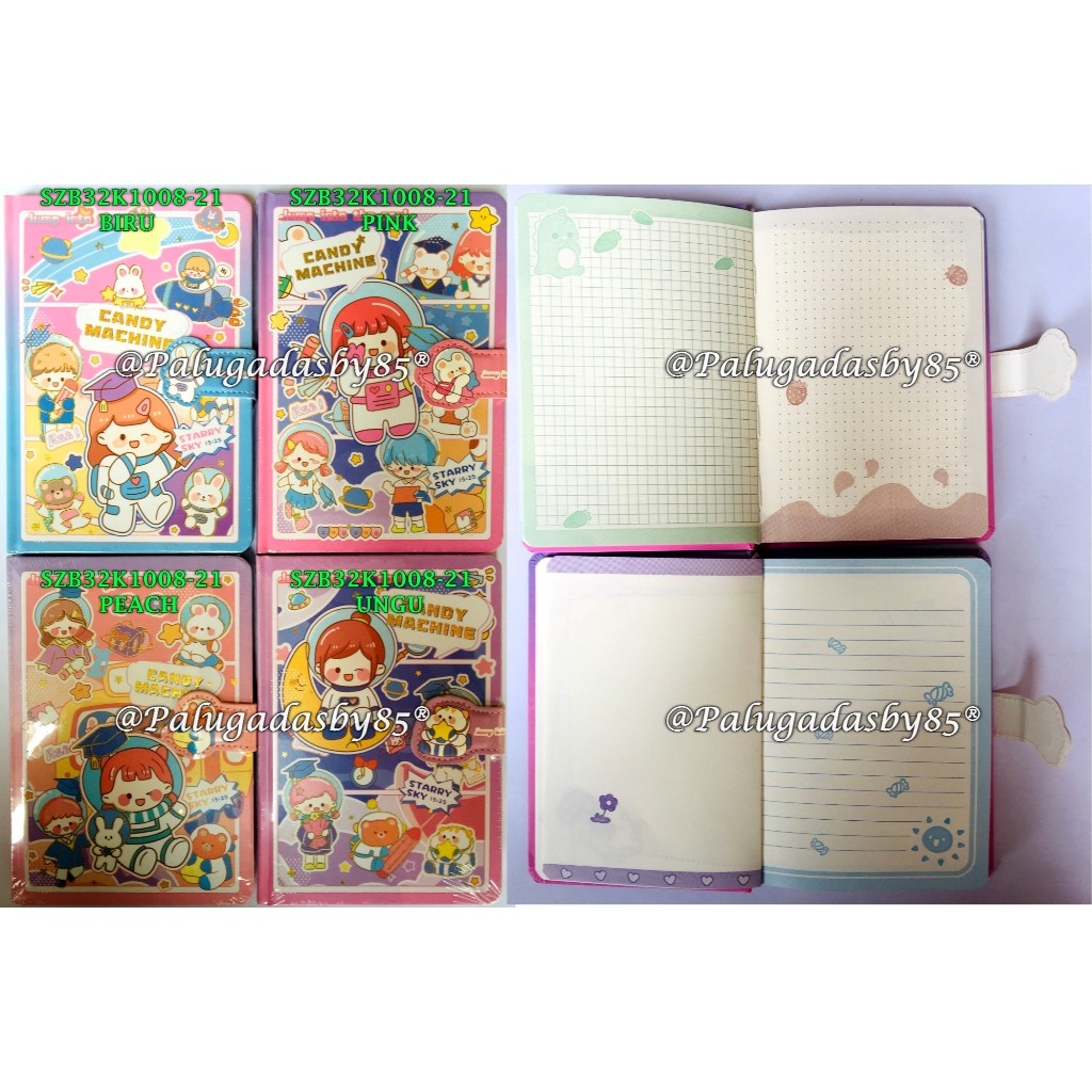 

(1 Biji) Buku Kancing Magnet Fancy A5-116 Lembar / Buku Agenda A5-116 Fancy / Buku Kancing Karakter / Buku Agenda Kancing Magnet GXIMP SZB32K1008