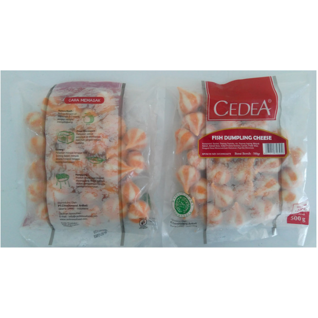 

Fish Dumpling Cheese / Dumpling Ikan isi Keju Cedea kemasan 500gr