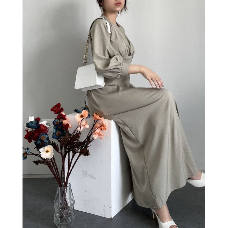 SHENNA DRESS MODIS TERBARU DRESS SIMPLE ELEGAN DRESS BRISMAID GAMIS MUSLIMAH