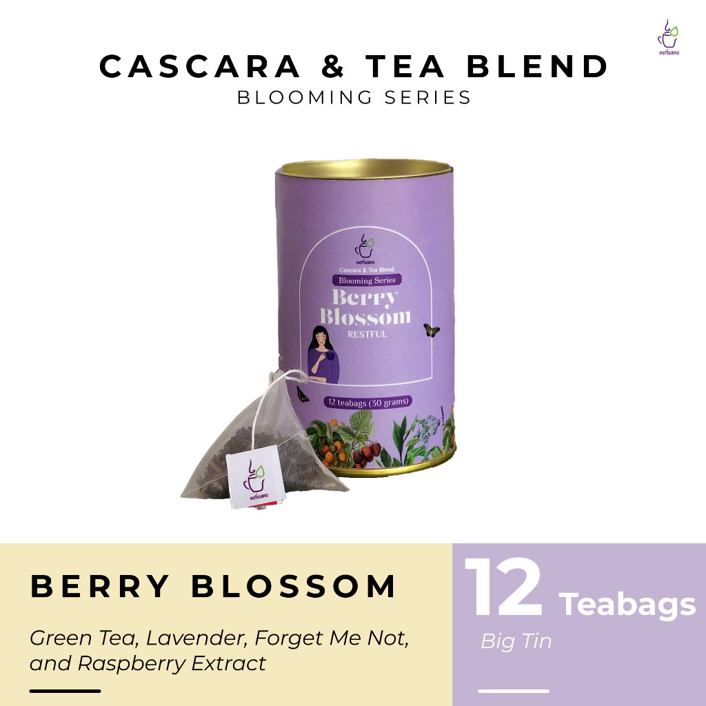 

Netisane Berry Blossom (Green Tea, Lavender, Forget Me Not Flower, dan Raspberry Extract) | Netisane Cascara Blend Blooming Series | Artisan Tea / Teh Herbal | (Big Tin Can)