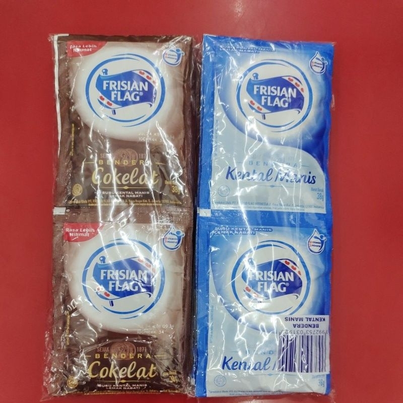 

Frisian flag susu kental manis 1pak/6scahet@38gr