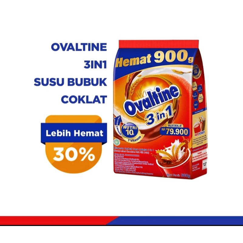 

Ovaltine 3in1/ Classic susu bubuk coklat 900g