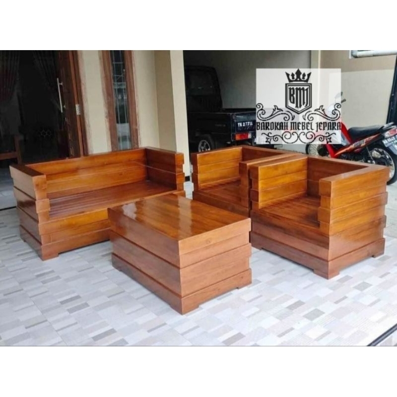 Kursi tamu jati minimalis / kursi ruang tamu / kursi box minimalis jati/ kursi 211 & meja / sofa tam