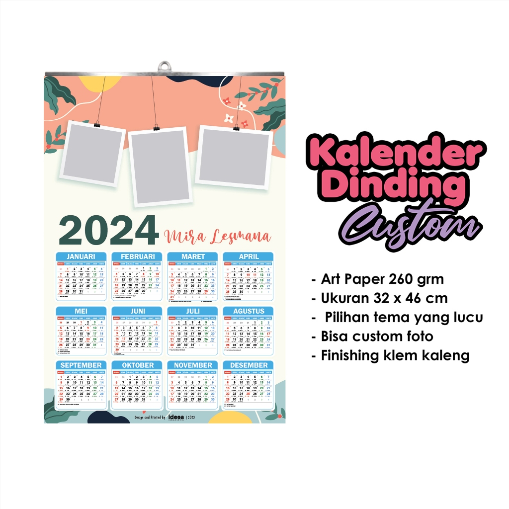 

KALENDER DINDING 2025 CUSTOM FOTO
