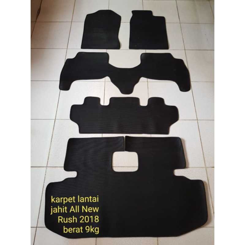 BagusKarpet - Karpet Karet Mobil Toyota Rush 2020-2023 Black Tipe Jahit Full Set