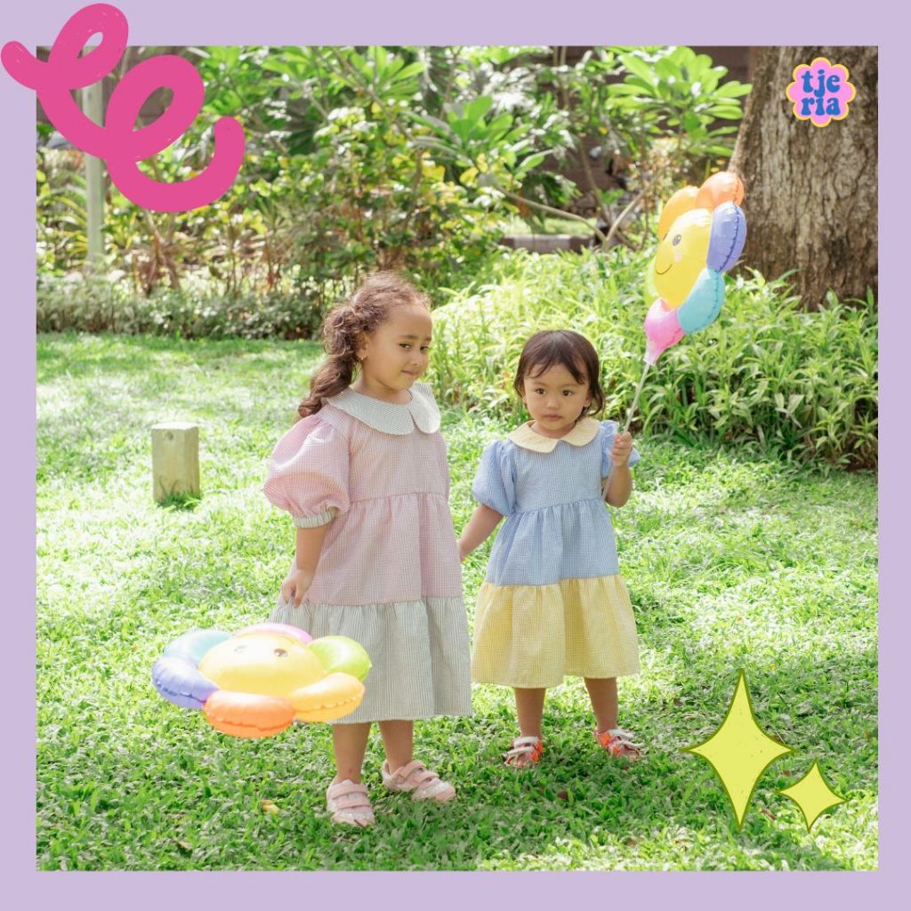 TJERIA - GINGHAM GIRLS DRESS | Dress Anak Perempuan