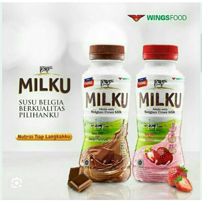 

MILKU SUSU UHT 200ML/RASA COKLAT DAN STRAWBERRY