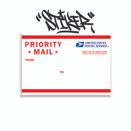 

Sticker Priority Mail Graffiti