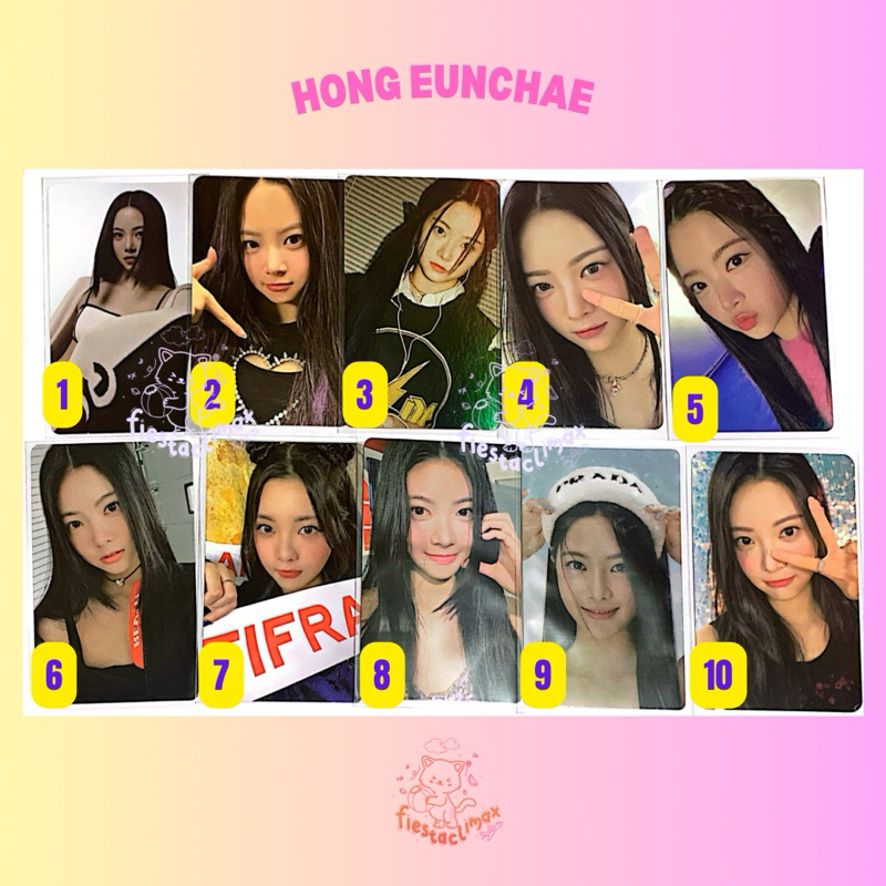 (OFFICIAL) Hong Eunchae LE SSERAFIM PC Photocard Postcard Lenticular Blue Chypre Black Petrol Sakura