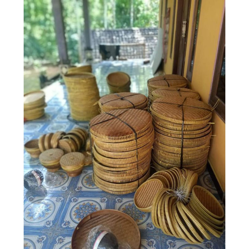 Tampah Bambu Jumbo 55CM Tampah Kuning