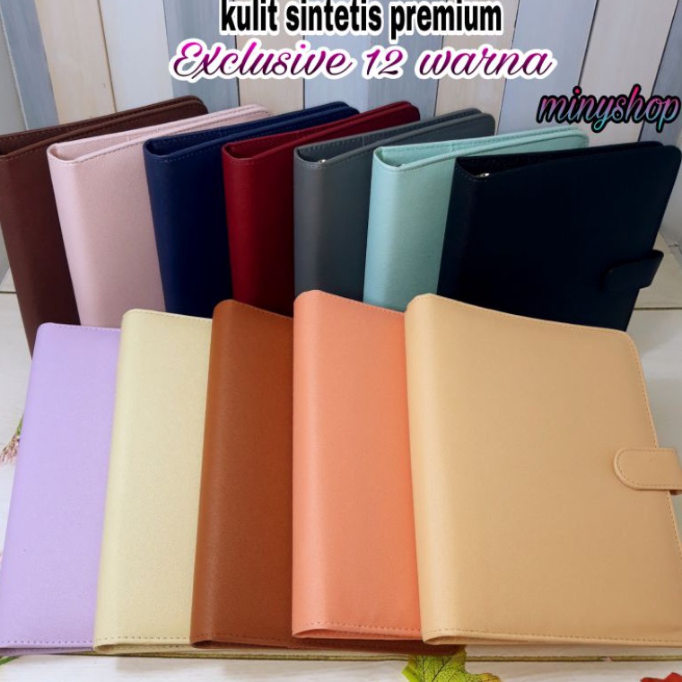 

WP87 Binder Polos Exclusive A5 20 Ring Ada 12 Warna Pilihan Agenda Kuliah Kulit 44