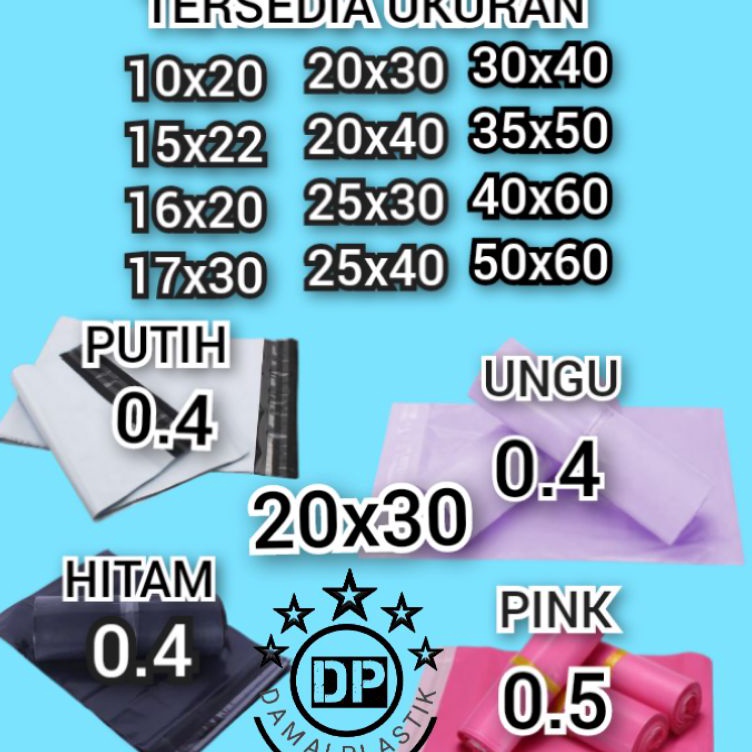 

Jual Kantong Plastik Packing PE 20x30CM Olshop Polymailer Hitam Putih Pink 20x30 Amplop ungu ➺➩⋆❀