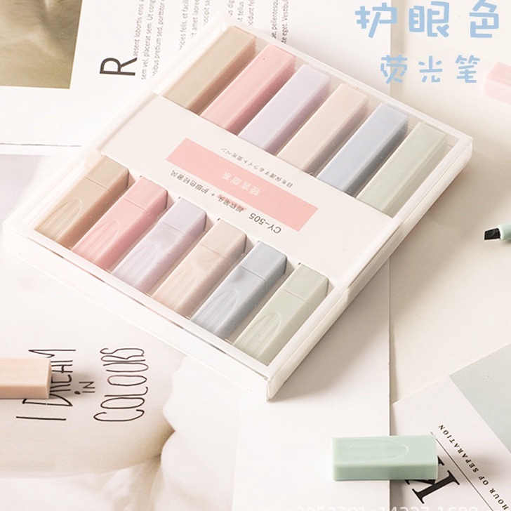 

Murah Banget 1 Set Highlighter 6PCS Warna Pastel / Aesthetic Highlighter ➠❉✳