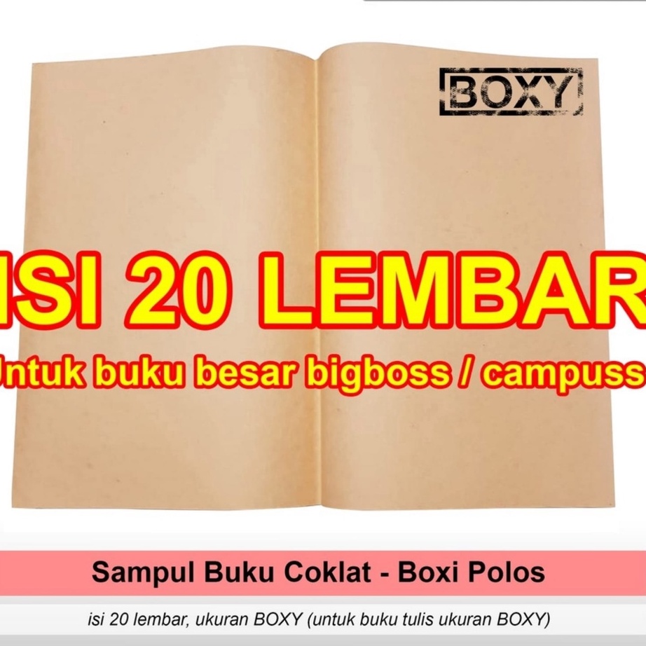 

Kirim Langsung Sampul Buku Coklat isi 20 Lembar Polos Ukuran Boxy - Kwarto Best Produk