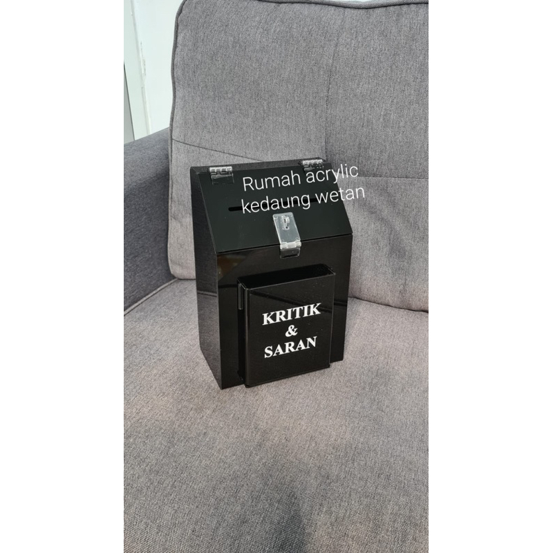 kotak saran & kritik acrylic