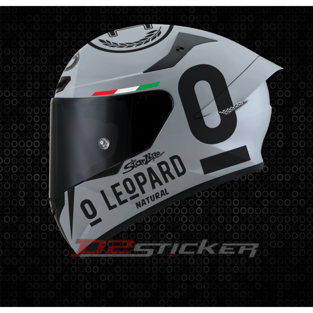 Stiker Sticker Helm Set Leopard