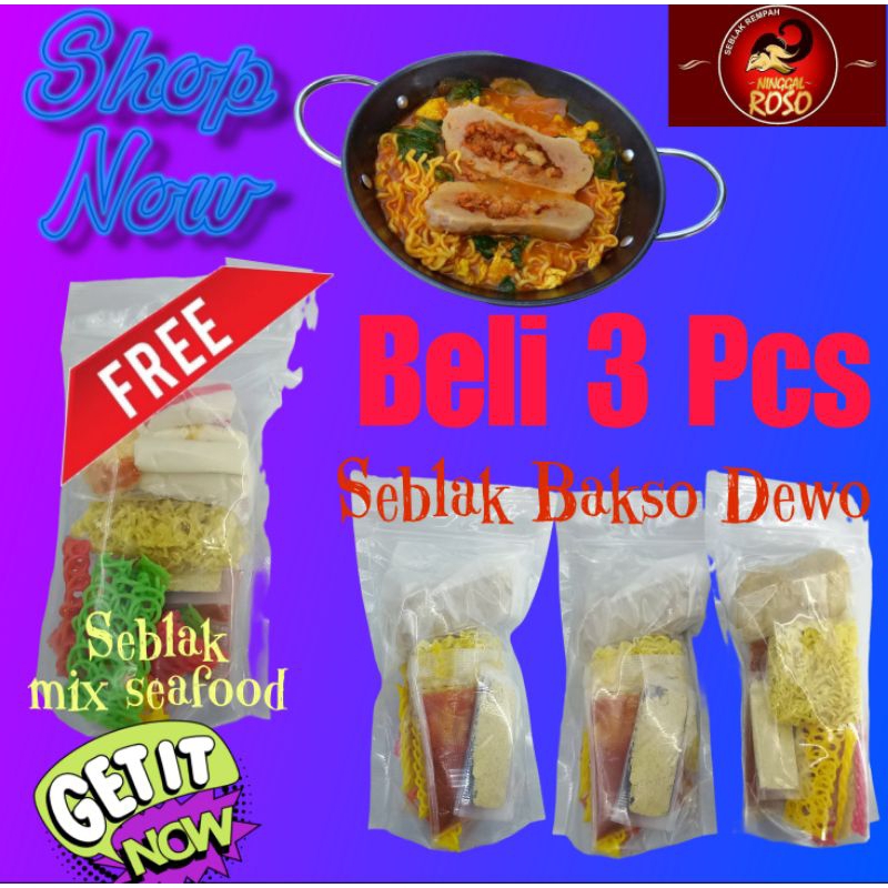 

Paket 3 pcs Seblak Bakso Dewo