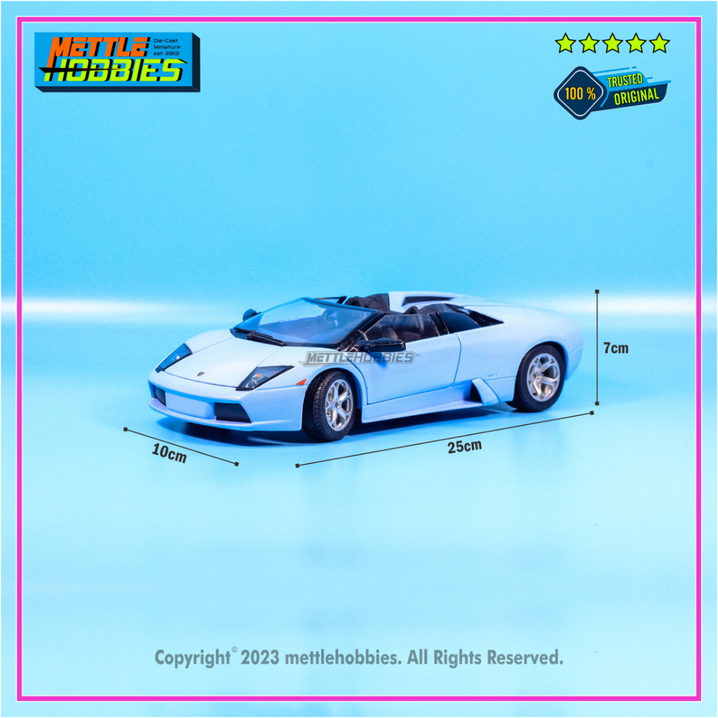 Burago Gold Collezione Lamborghini Murcielago Roadster Diecast Miniatur Replika Mobil 1:18