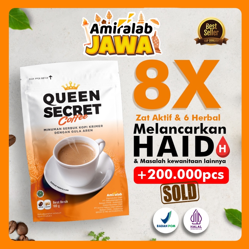

✨COD✨ Amiralab Queen Secret Coffee Minuman Kopi Lancar Haidd Menstruasi Telat Terlambat Siklus Bulan Jamu Ramuan Alami Ampuh Manjur Aman Untuk Busui KB Kesehatan Wanita 100gr serbuuu !