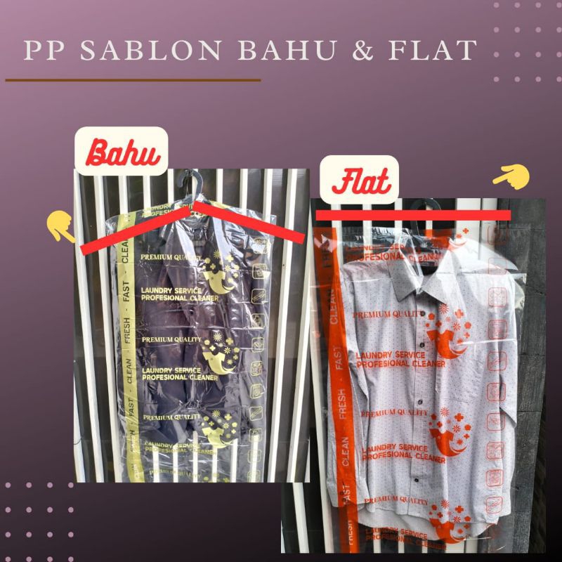 PP ORI Sablon Plastik laundry Kiloan