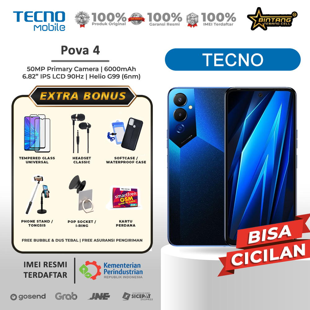 Tecno Pova 4 RAM 8/128GB Garansi Resmi