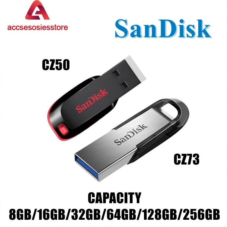 Ready 100% Original USB FLASHDISK CZ50 2.0 / CZ73 USB 3.0 FLASH DISK 8GB/16GB/ 32GB/64GB/128GB High 